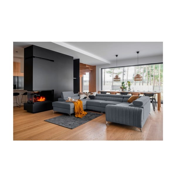 Sinine lahtikäiv/sahtliga nurgadiivan (vasak nurk/U-kujuline) Louis – ELTAP-image-1