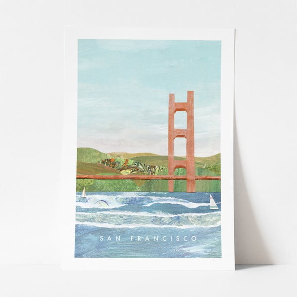 Plakat II, 30 x 40 cm San Francisco - Travelposter