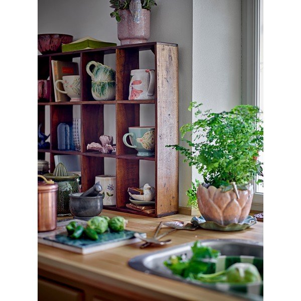 Kahetasandiline riiul taaskasutatud puidust naturaalses värvitoonis 53 cm Tilo - Bloomingville-image-4