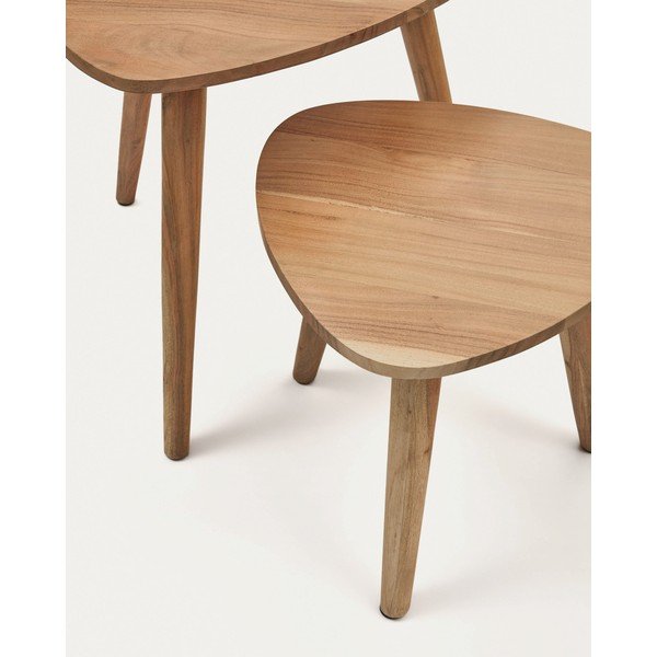 Akaatsiapuidust abilauad 2tk komplektis 60x61 cm Duvani - Kave Home-image-3