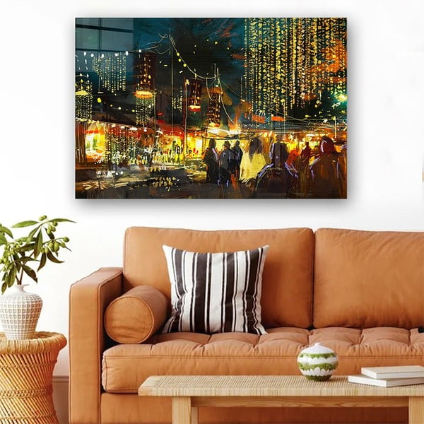 Klaasist maal 100x70 cm City Street - Wallity-image-1
