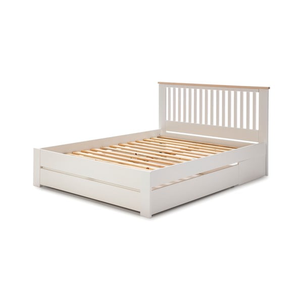 Valge sahtel voodi alla 137 x 147 cm Enara - Marckeric-image-3