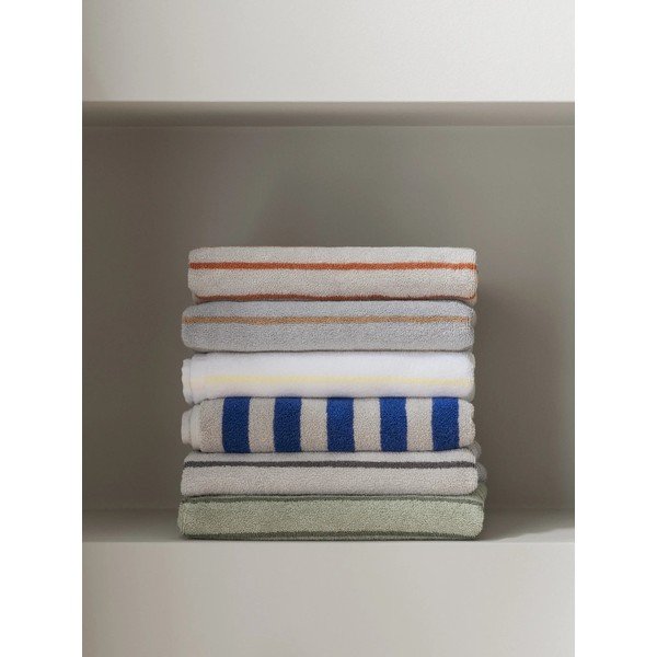 Sinised/kreemjad froteerätikud kahes komplektis, valmistatud orgaanilisest puuvillast, 30x50 cm Arto - Blomus-image-2