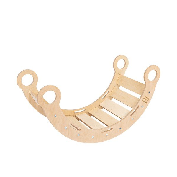 Hall/naturaalne männipuidust kiik 39x75x38 cm Montessori - Meowbaby-image-4