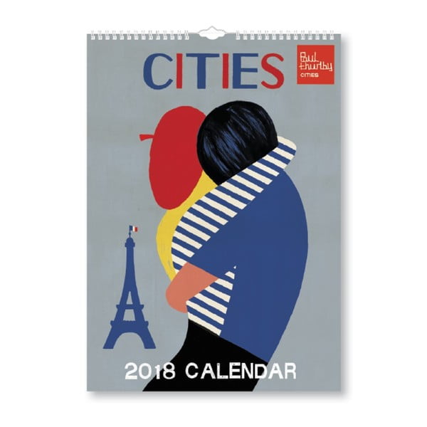Nástěnný kalendář pro rok 2018 Portico Designs Paul Thurlby, A3