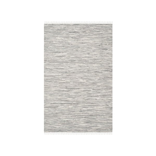 Bavlněný koberec ve stříbrné barvě Safavieh Cabrera, 182 x 121 cm