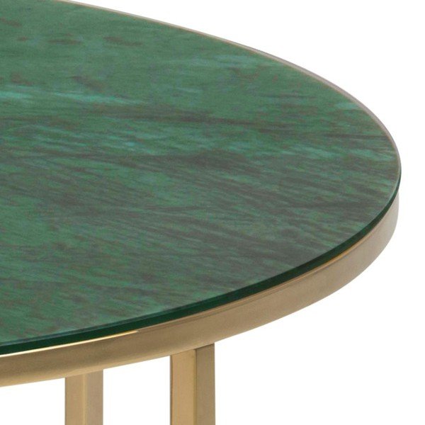 Roheline ümmargune kohvilaud ø 80 cm Alisma - Actona-image-1
