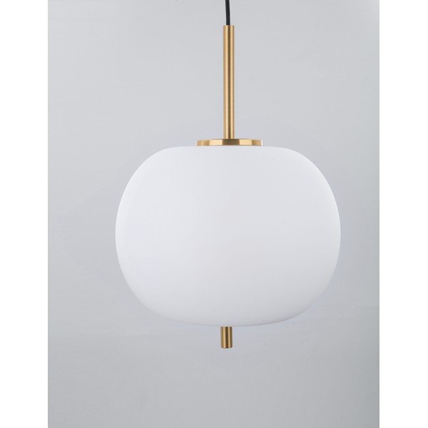 Valge/messingvärvi klaasist ripplamp ø 30 cm Lato - Nova Luce-image-2