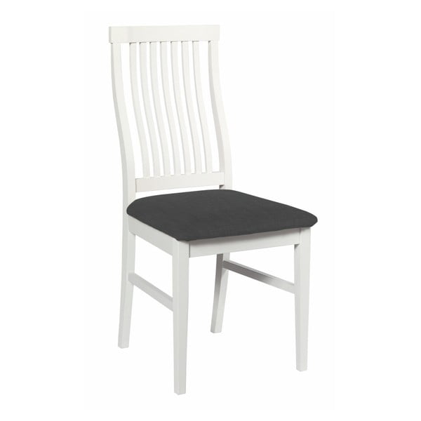Bílá jídelní židle s černým sedákem Rowico Kansas