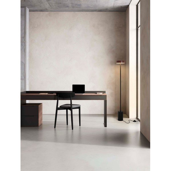 Must/tume naturaalsest metallist LED-põrandalamp (kõrgus 135 cm) Thea - Nova Luce-image-1