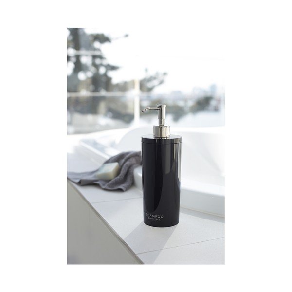 Must plastikust seebidosaator 500 ml Round - YAMAZAKI-image-1