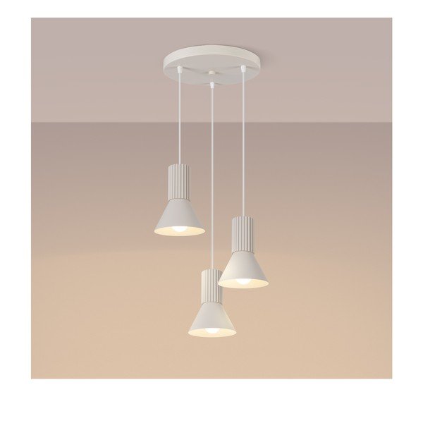 Beež metallist ripplamp ø 30 cm Niru - Sollux-image-2