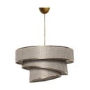 Beež-kuldne rippvalgusti tekstiilist varjuga ø 40 cm Couper - Opviq lights
