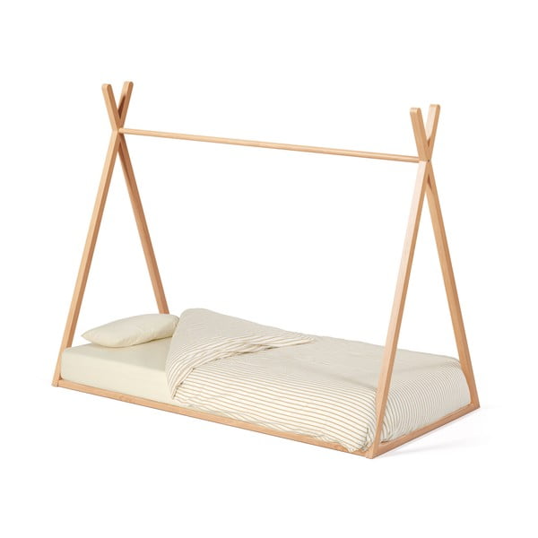 Pöögipuidust majakujuline lastevoodi koos voodipõhjaga 90x190 cm Maralis - Kave Home-image-3