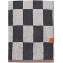 Antratsiitne/beež orgaanilisest puuvillast froteerätik 70x133 cm Retro - Mette Ditmer Denmark