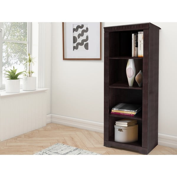 Pruun männipuidust raamaturiiul 50x135 cm Cubrix - Støraa-image-1