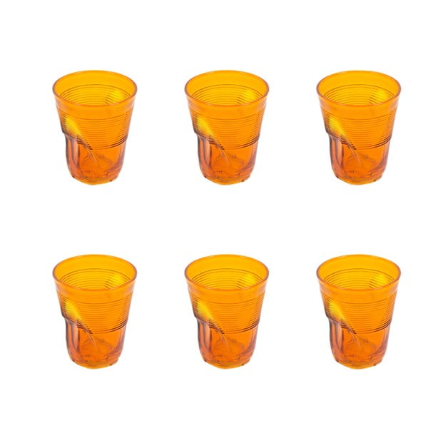 Sada 6 sklenic Kaleidos 360 ml, oranžová