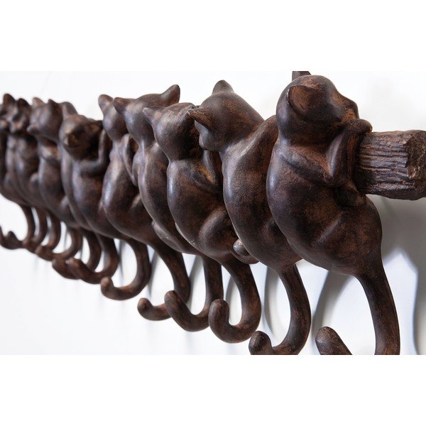 Hnědý nástěnný věšák Kare Design Cats-image-4