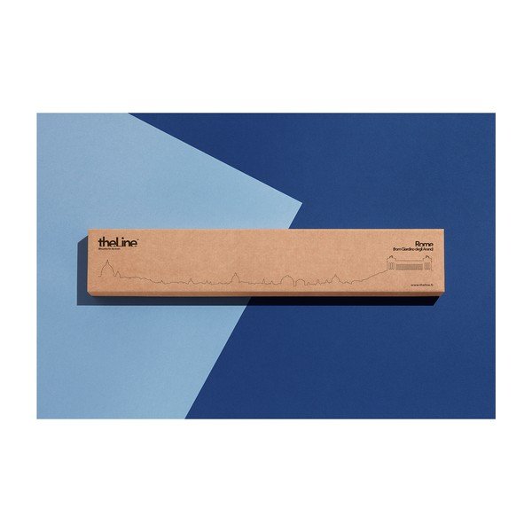 Černá nástěnná dekorace se siluetou města The Line Rome-image-3