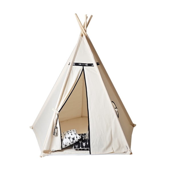 Krémové pětiúhelníkové teepee VIGVAM Design Arrow