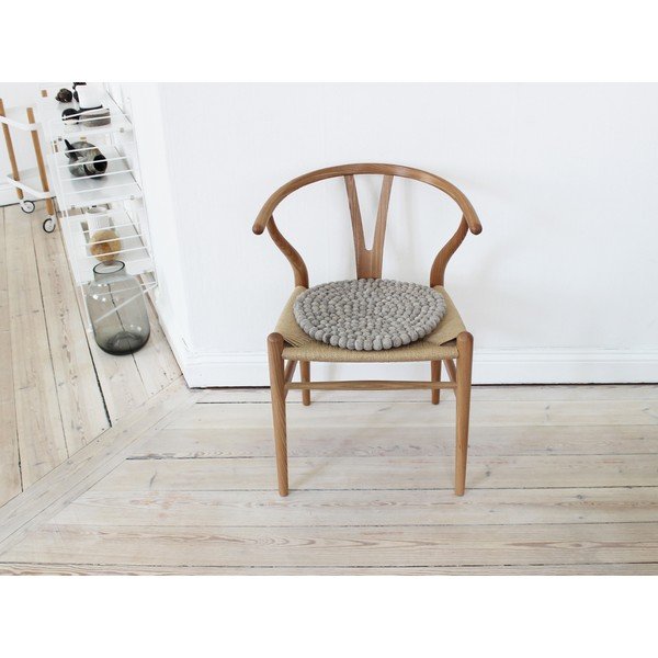 Liivapruun pallivillast pallivillane toolipolster, ⌀ 39 cm - Wooldot-image-1