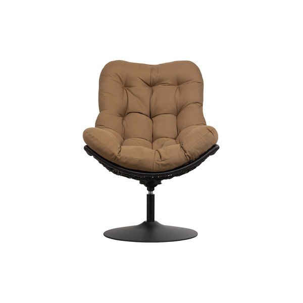 Pruun pöörlev aiatool rotangist kangastega Vive - WOOOD-image-2