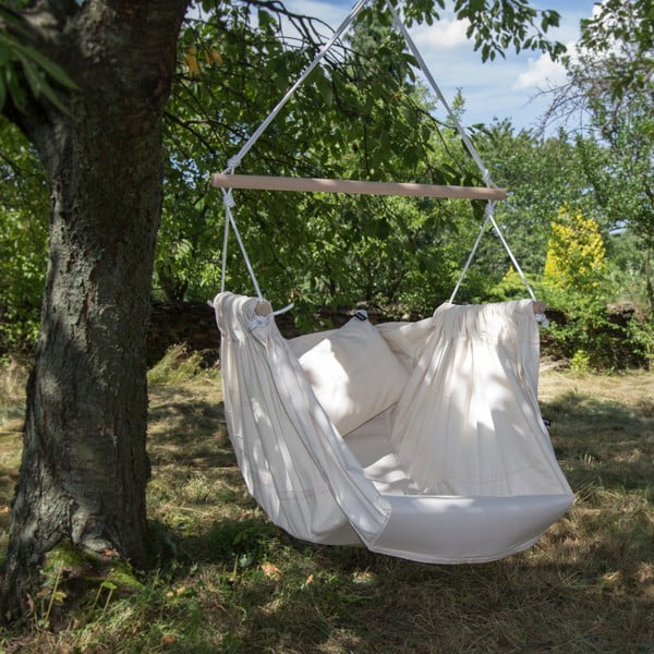 Krémové houpadlo pro dospělé se zavěšením do stropu Hojdavak Maxi