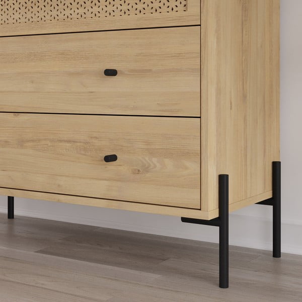 Tammedekooriga madal kummut 90x80 cm Mayra - Marckeric-image-4