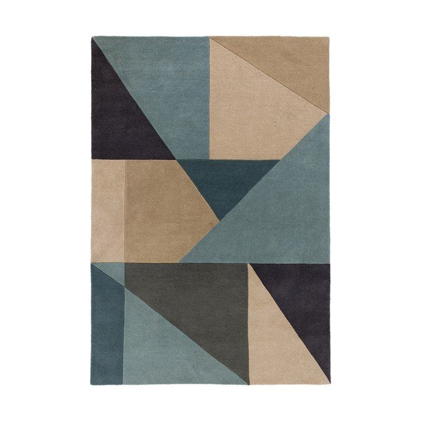 Sinine/beež villane vaip 160x230 cm Arlo Harper - Flair Rugs