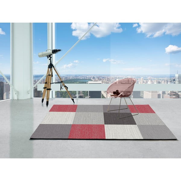 Šedý koberec Universal Menfis Cuadro, 160 x 230 cm