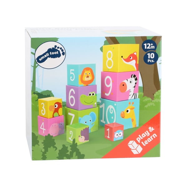 Laste virnastatavad klotsid Wild Animals, 10 tk - Legler-image-2