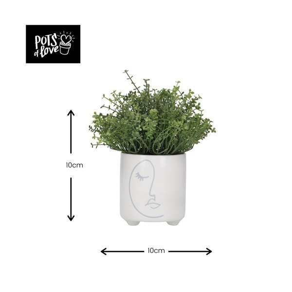 Keraamika lillepoti kate  ø 10 cm Abstract Face – Kitchen Craft-image-3