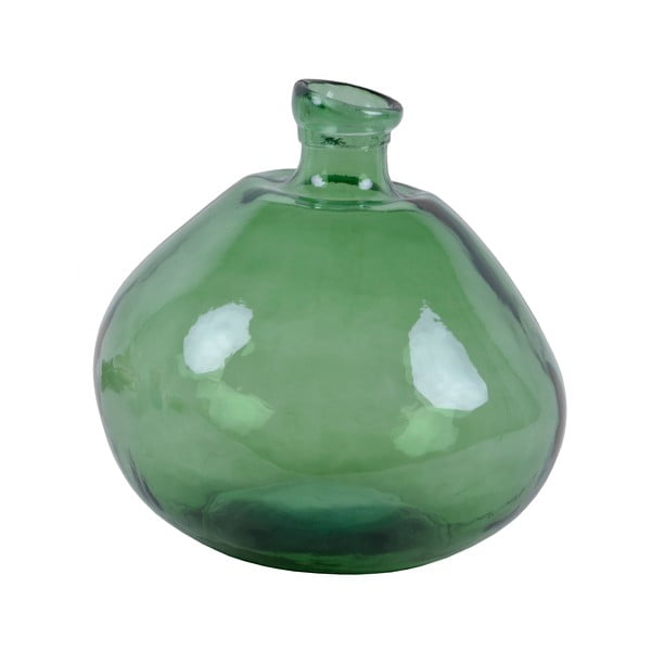 Zelená váza z recyklovaného skla Ego Dekor Simplicity, výška 33 cm