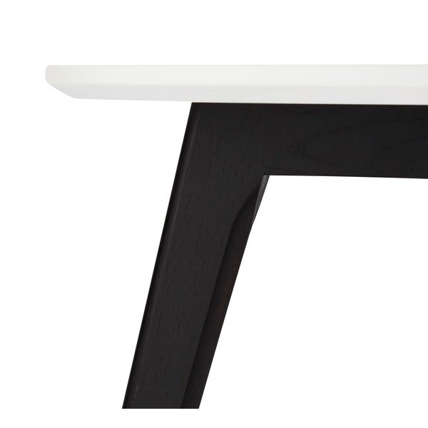 Must-valge kohvilaud tammepuust jalgadega , Ø 48 cm Life - Furnhouse-image-4