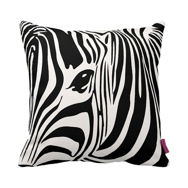 Černobílý polštář Zebra, 43 x 43 cm