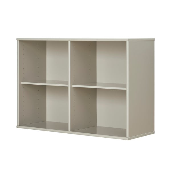 Beež rippuv raamaturiiul 89x61 cm Mistral - Hammel Furniture-image-2