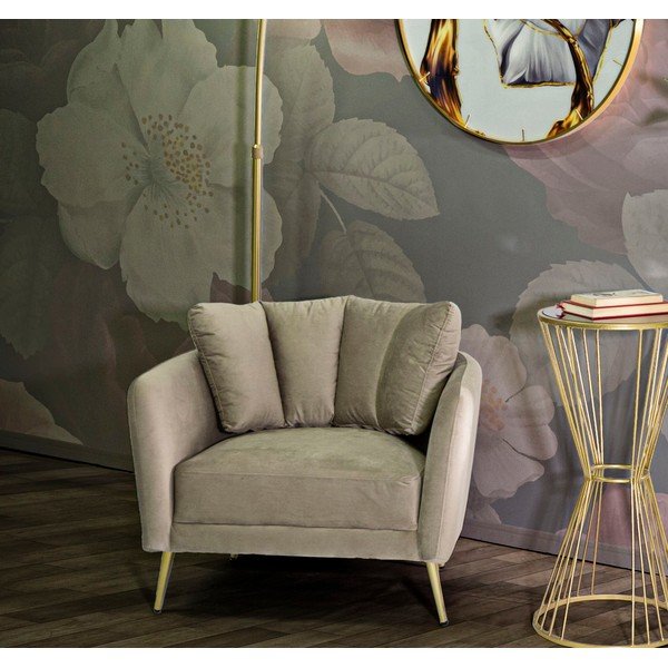 Hallikaspruun sametist tugitool Kiev - Mauro Ferretti-image-1