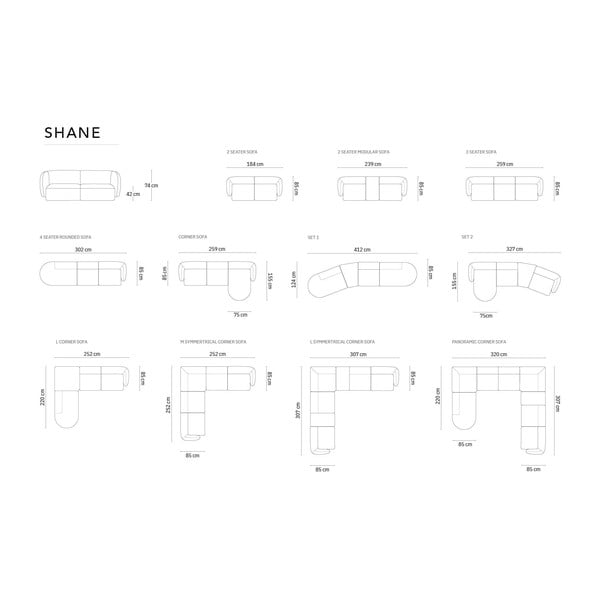 Sinine diivan 302 cm Shane - Micadoni Home-image-4