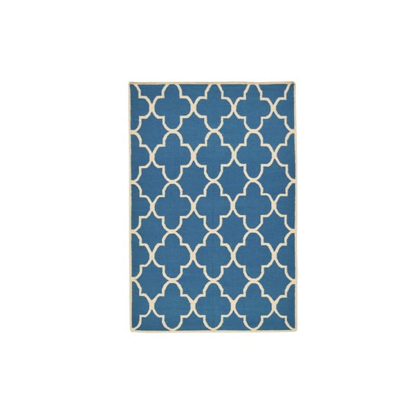 Ručně tkaný koberec Blue Barok Kilim, 158x209 cm