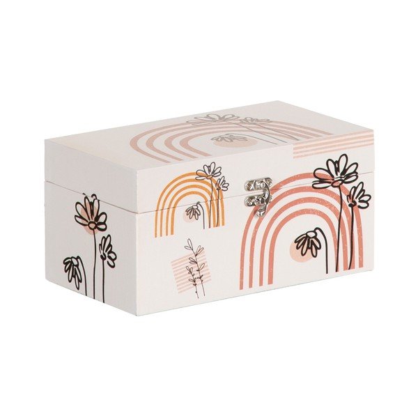 Kreem dekoratiivsed hoiukarbid 2 tk komplektis 30x18x15 cm Flowers - Ixia-image-3