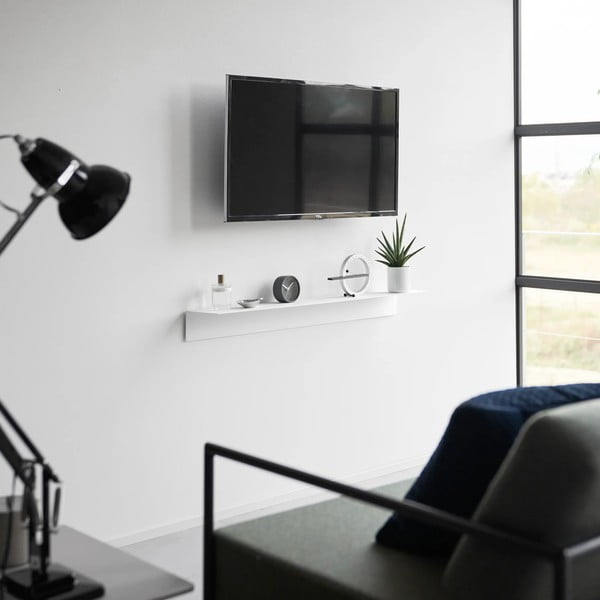 Valge metallist riiul 90 cm - YAMAZAKI-image-1