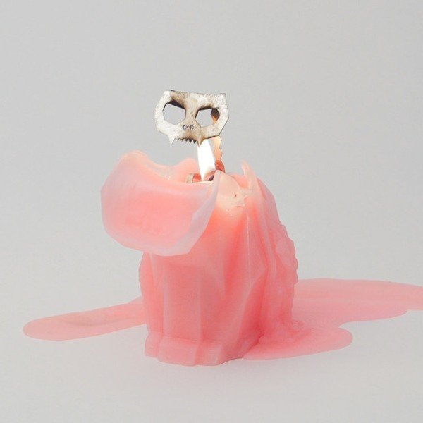 Růžová svíčka Pyropet Kisa-image-3