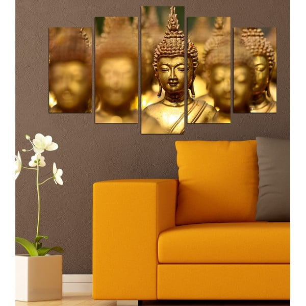 5dílný obraz Buddha