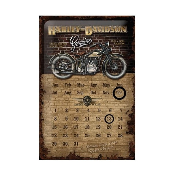 Plechová cedule Harley Davidson, 20x30 cm