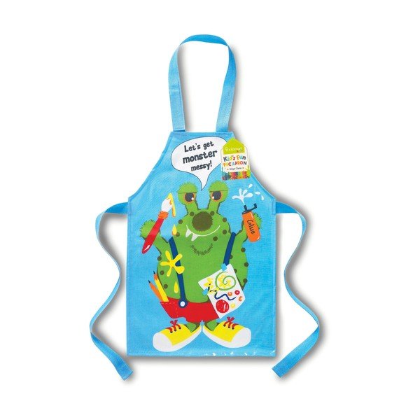 Sinine puuvillane laste esiliin Monster - Cooksmart ®-image-1