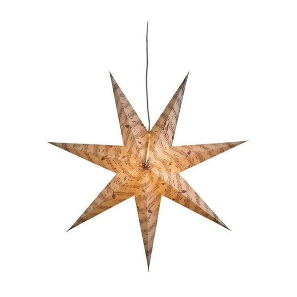 Závěsná svítící hvězda Musica, Ø75 cm, šedá