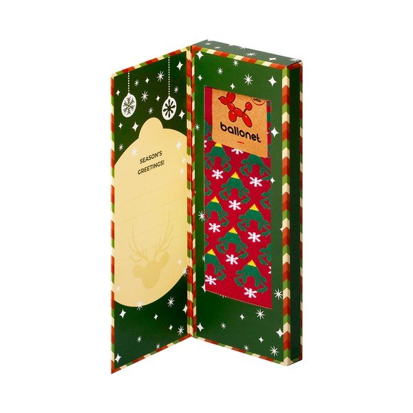 Sokid kinkekomplektis Sukkade kaart Karibu, suurus 36 - 40 Season's Greetings - Ballonet Socks-image-3