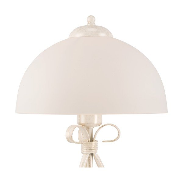 Valge klaasist varjuga laualamp, kõrgus 43 cm Adelle - LAMKUR-image-4
