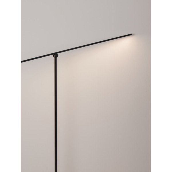 Matt must metallist LED-põrandalamp painduva/hämardatava konstruktsiooniga (kõrgus 144 cm) Tenso - Nova Luce-image-2