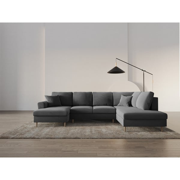 Helehall sametist panipaigaga nurgadiivanvoodi (parem nurk/"U"-kujuline) Kyoto - Cosmopolitan Design-image-2